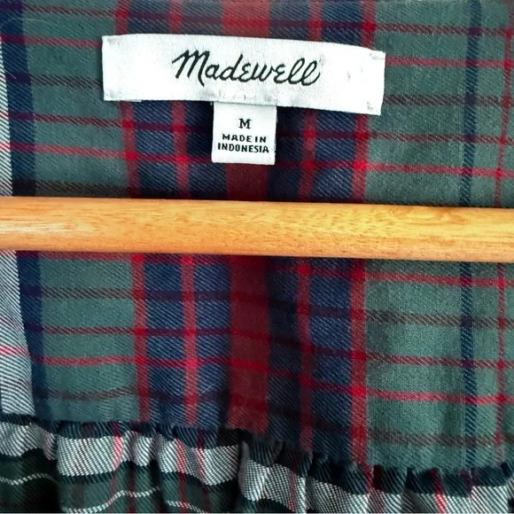 Madewell Plaid Button-Up Top - 100% Cotton - Picture 3 of 7